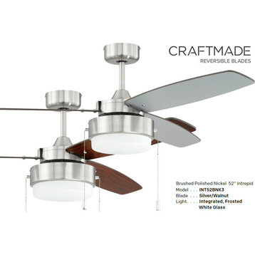 Craftmade INT523 Intrepid 52" 3 Blade LED Indoor Ceiling Fan - Espresso