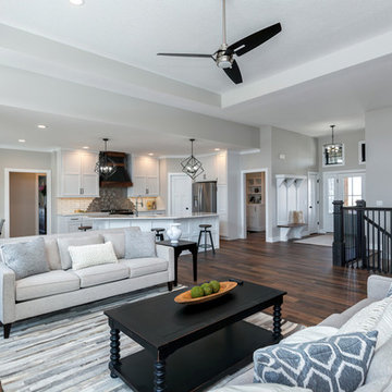 McCoy Homes Quad Cities Kitchen With White Cabinets and Matte Black Accents