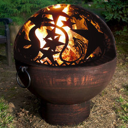 Fire Bowl with Orion Fire Dome - Fire Pits