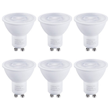 TORCHSTAR Dimmable GU10 LED Bulbs, 6.5W, Set of 6, 5000k Daylight