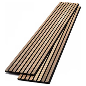 Acoustic Slat Wood Panels 2-Pack, Natural Oak, 8'
