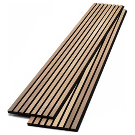 Acoustic Slat Wood Panels 2-Pack, Natural Oak, 8'