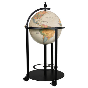 Empire Antique Illuminated Bar Globe, 41"H