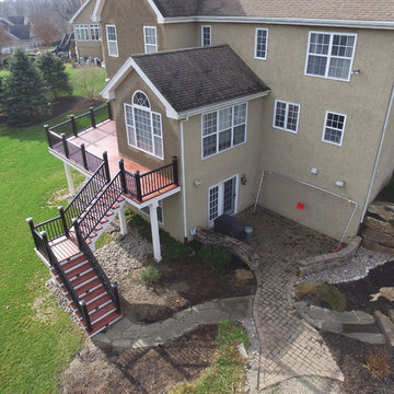 Zuri (Brazillia) Deck Extension with Timbertech Rails, Post & Beam Wraps & Light
