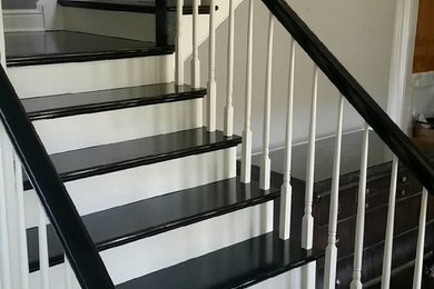 Inspiration for a painted l-shaped staircase remodel in Other