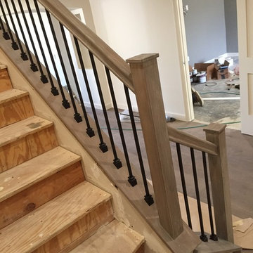 Contemporary banister, with a cool finish!