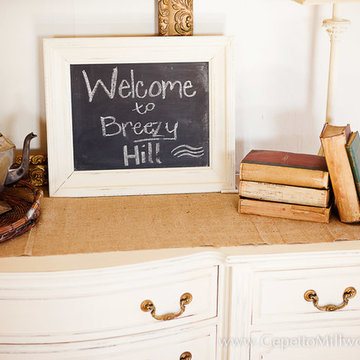 Farmhouse Kitchen, Dining Table & recaimed barnwood paneling