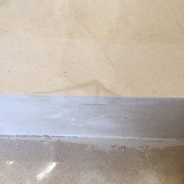 After photo. Limestone floor repair