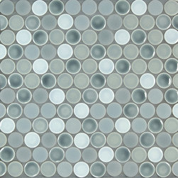 1&rdquo; Circles Netted - Mosaic Tile