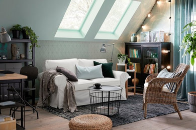 Exemple d'un salon scandinave.