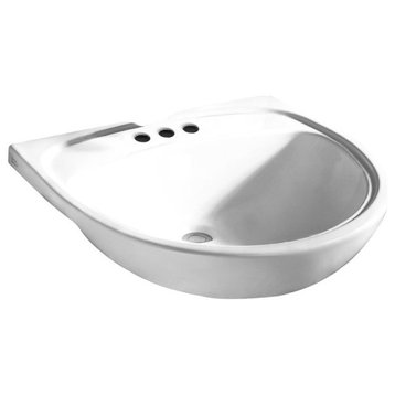 American Standard 9960.904 Mezzo 19"W Drop In Bathroom Sink - White