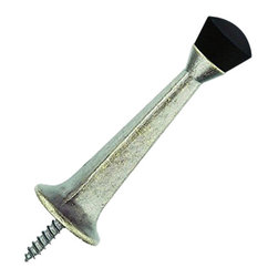Designers Impressions - 7106 Antique-Style Brass Heavy Duty Solid Rigid Door Stop - Door Stops