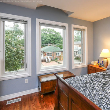 New White Windows in Delightful Bedroom - Renewal by Andersen San Francisco Bay