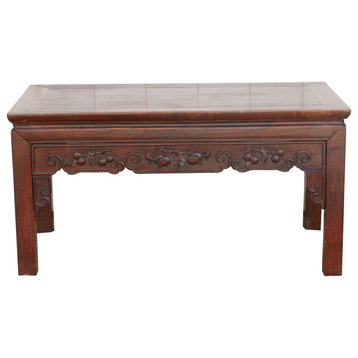 Mid-Century Carved Rosewood Coffee Table