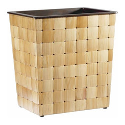 Barclay Wastebasket, Pine - Bathroom Accessories