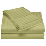 Home Sweet Home Dreams Inc - 600 Thread Count 100% Cotton Stripe Sheet Set, Sage, Full - 600 Thread Count Cotton Sheets stripe weave do soften with repeated washing. The thickest, most durable and long-lasting available in multiple size ranges and colors. Whether the sheets are a gift for a friend or you are buying for yourself, you know you are getting top-quality luxury.