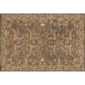 Victoria Walnut Hand Hooked Wool Area Rug by Loloi, 2'3"x3'9"