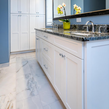 Coty Award Winning Modern Primary Accessible Bath With Lemurian Blue Granite