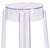 Flash Furniture 30" Backless Transparent Bar Stool