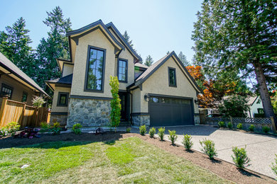 Inspiration for a french country exterior home remodel in Vancouver