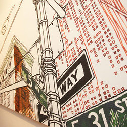 New York. One Way - 美術品・アート作品