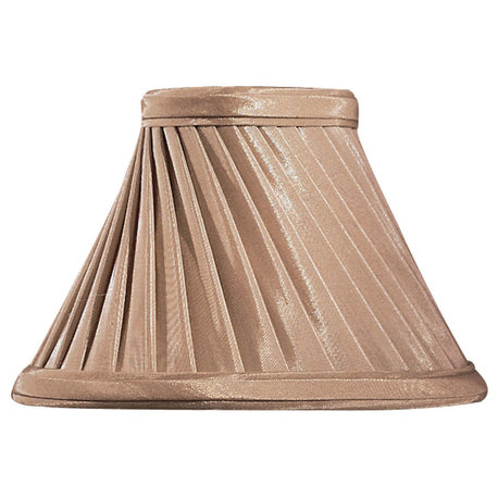 Metropolitan SH1949 Round Swirl Pleated Fabric 7" Diameter - Silkglow Croissant