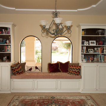 Ivory Cream and Chocolate bookshelves