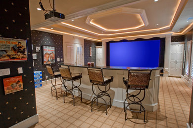 This is an example of a traditional home theatre in Little Rock.