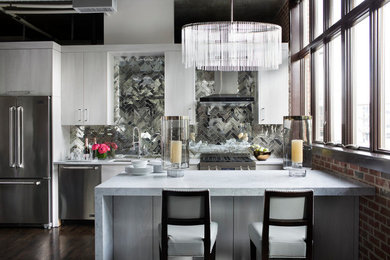 Kitchen - contemporary kitchen idea in Atlanta