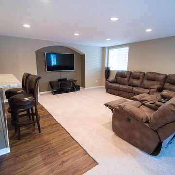 New Hudson Basement Living Area and Bar