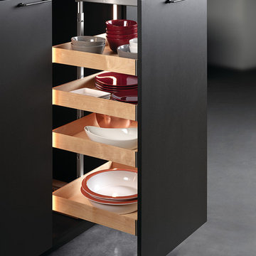 Häfele Fineline Kitchen Accessories in Pantry Pull-Out - Birch