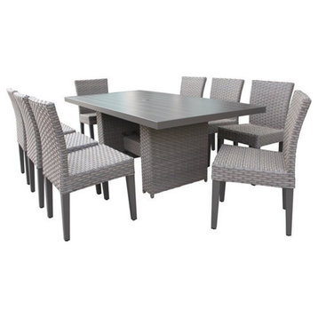Monterey Patio Dining Table with 8 Armless Chairs