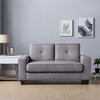 Furniture of America Megumi Modern Fabric Tufted Loveseat in Gray