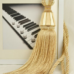 9 Colors QYM32 Polyester Curtain Tassel Tie Backs in Beige Color - Window Treatment Accessories