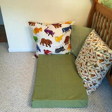 floor cushion and coordinating corner pillow