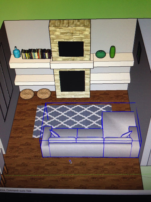 Sectional too large for room? Or ok?