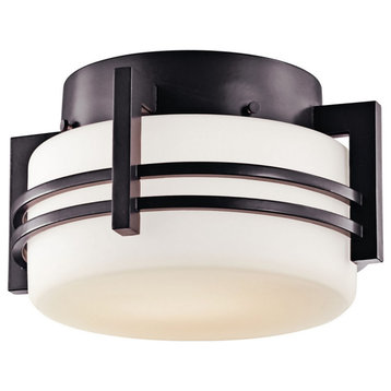 1 light Outdoor Flush Mount - Contemporary inspirations - 6.25 inches tall by