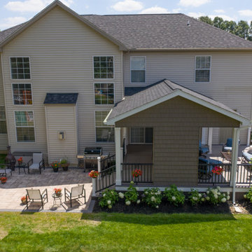 Strongsville Attached Structure, AZEK Deck and Unilock Patio