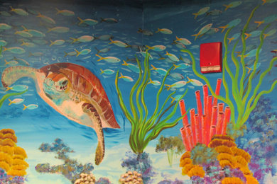 LAUREL HILL PRIMARY LIBRARY MURALS (MOUNT PLEASANT, SC)