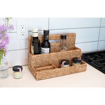 Artifacts Rattan™ Standing Stationary Sorter, Honey Brown