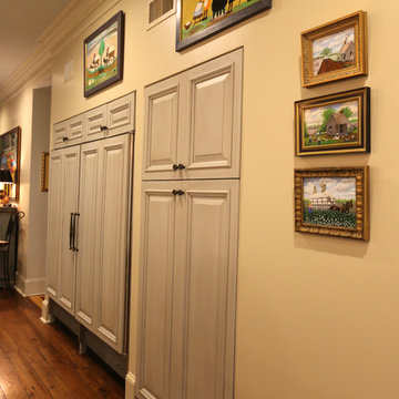 Pull Out Pantry Design Increases Storage in Wood-Mode Kitchen