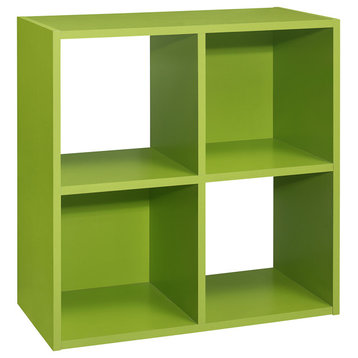 Jermine 4-Cube Bookcase/Organizer (Green)