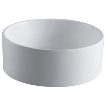 Fauceture Round Vessel Sink, White