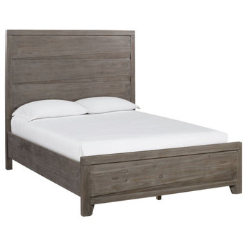 Modus Hearst Solid Wood King Panel Bed in Sahara Tan