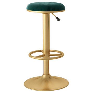 Nordic-Styled Swivel Lifting Bar Stool, Without Backrest, Green, 23.6-31.5"