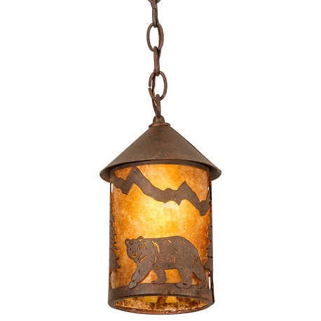 6 Wide Lone Bear Northwoods Mini Pendant