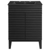 Modway Furniture Render 24" Bathroom Vanity in Black -EEI-5350-BLK-BLK