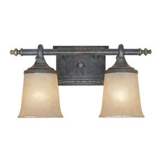 Austin 2-Light Bath Bar, Weathered Saddle