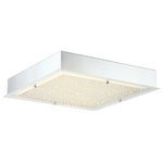 Quoizel - Quoizel Platinum Collection Blaze LED Flush Mount PCBZ1716C - LED Flush Mount from Platinum Collection Blaze collection in Polished Chrome finish. Max Wattage 22.00 . No bulbs included. A simple yet stunning flush mount, the Blaze series is modern and sleek. The shimmering crystals ���float�� on a disk on glass that is frosted on the perimeter to enhance the striking design. The Polished Chrome finish on the base and accents add the perfect finishing touch. No UL Availability at this time.