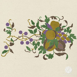 Bountiful Vine Fruit Fall Stencils - Wall Stencils